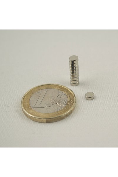 Magnitech Μαγνήτης Δίσκος Φ4x1.5mm Νεοδυμίου Δύναμη Έλξης 250γρ.