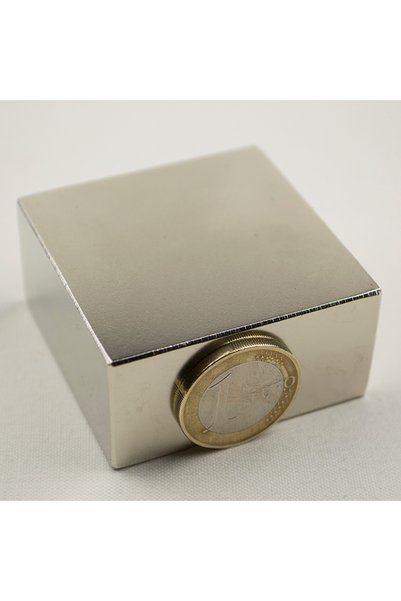 Magnitech Ορθογώνιος Μαγνήτης 51x51x25mm Νεοδυμίου Δύναμη Έλξης 100kg