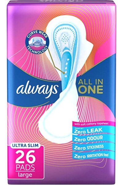 Always All in One Ultra Slim Feminine Pads Large 26 Pads