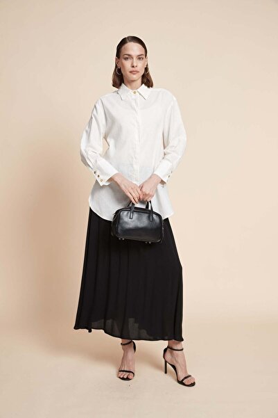 Yola Longline Plain Shirt with Long Sleeves