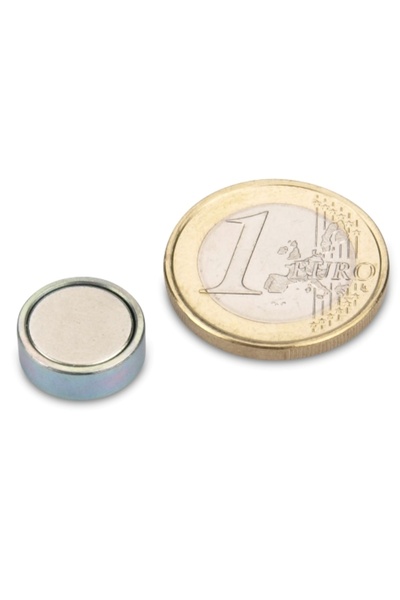 Magnitech Μαγνήτης Ποδιού Φ13x4.5mm Από Νεοδύμιο, Δύναμη Έλξης 6kg