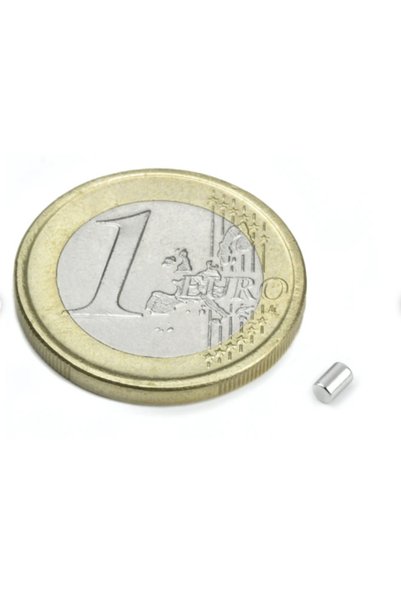 Magnitech Κυλινδρικός Μαγνήτης Νεοδυμίου Φ2x3mm Δύναμη Έλξης 160γρ.
