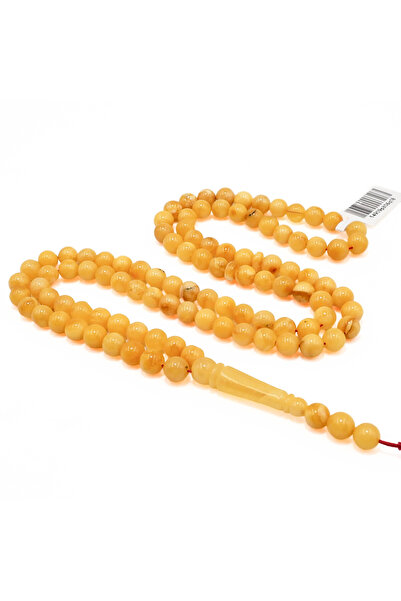 Generic Brand Baltic Amber Rosary – 102 Beads,6.5- 6mm Round Tasbih 17g