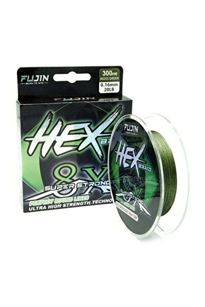 Fujin Hex Braid 8x 300mt Moss Green PE İp Misina