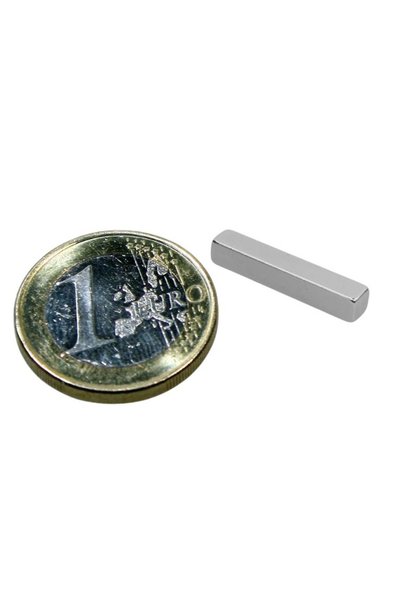 Magnitech Ορθογώνιος Μαγνήτης 20x3.5x3.5mm Νεοδυμίου Δύναμη Έλξης 1.7kg