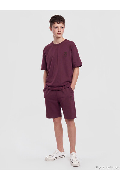 LC Waikiki Lcw Kids Plum Boys' Printed Shorts