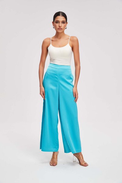Livia Women's Wide-Leg Plain Trousers