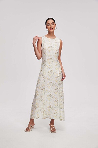 Livia Women's Midi Plain Sleeveless Dress