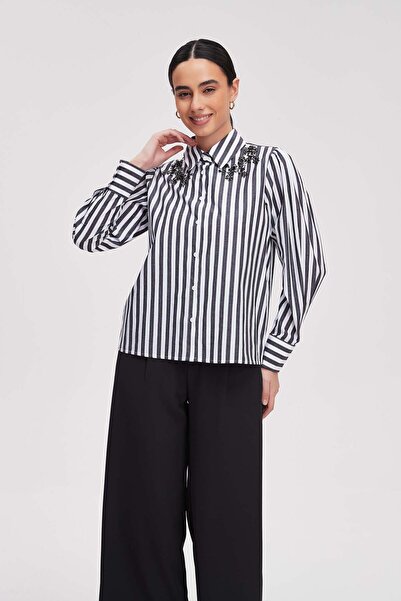 Livia Women's Striped Long-Sleeve Shirt