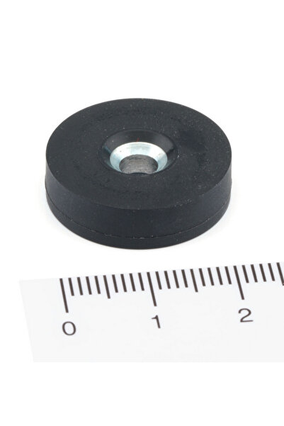 Magnitech Μαγνητικός Δίσκος Φ22x6x4.5mm Ελαστικός με Υποβαθμισμένη Τρύπα Νεοδ...