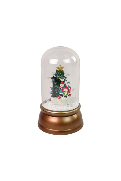 LEAN Ornament de Crăciun din sticlă, decorațiune Om de zăpadă, pentru brad, a...