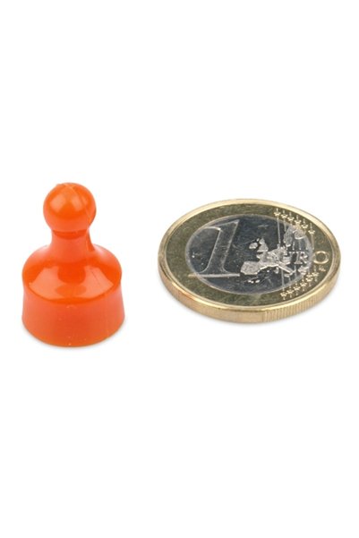 Magnitech Μαγνήτης Γραφείου Πορτοκαλί Χρώμα Φ12.5x20mm Νεοδυμίου Δύναμη Έλξης...