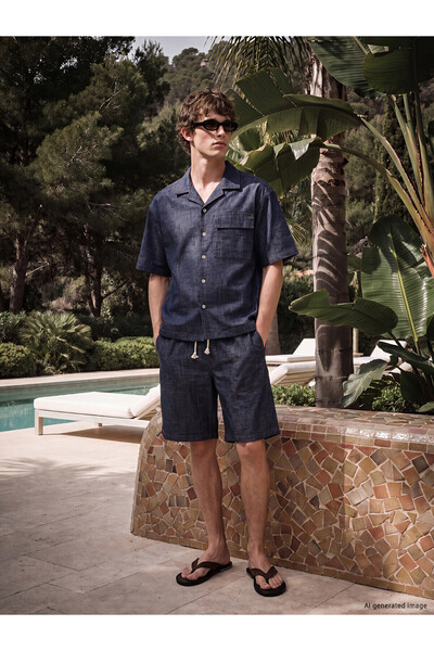 LC Waikiki Navy Blue Regular Fit Men's Shorts