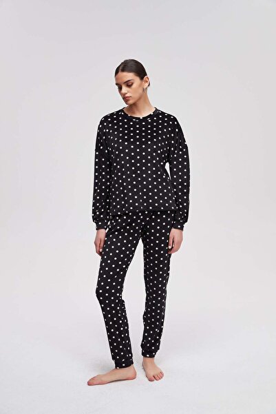 Livia Women's Polka-Dot Long-Sleeve Pyjama Set