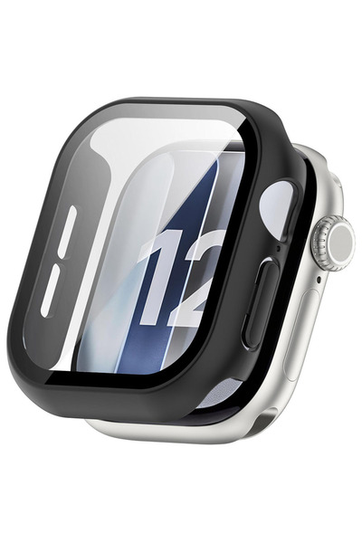 Nezih Case Apple Watch Seri 12 46mm Uyumlu Sert PC Ekran ve Kasa Koruyucu