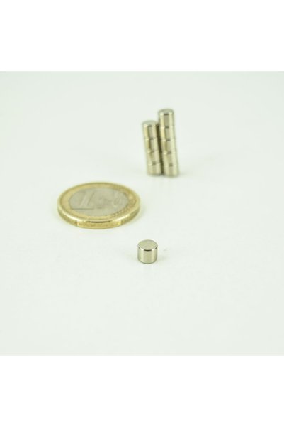 Magnitech Μαγνήτης δίσκος νεοδυμίου Φ5x4mm Δύναμη έλξης 870γρ.