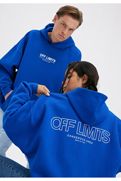 HAI COLLECTİON Unisex 3 İplik Minimal Baskılı Oversize Hoodie – Kapüşonlu Kan...