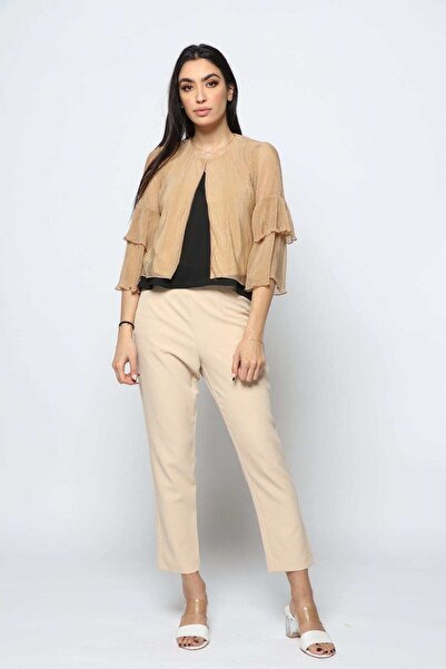 Nichii Cardigan with 3/4 Sleeves, Ruffle Detail