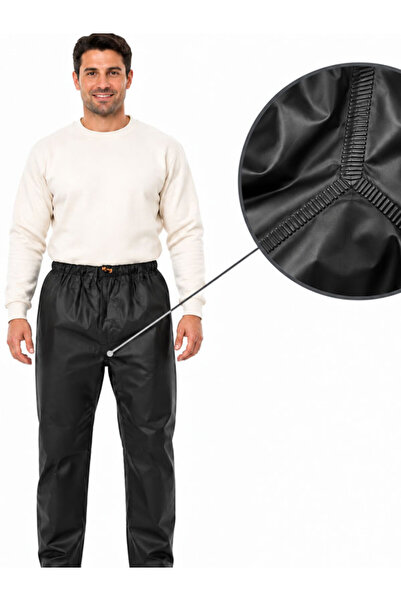 go out %100 Su Geçirmez PVC MOTORCU PANTOLON Dikişsiz Sıcak Pres Yapıştırma Ekstra Ağa Desteği ile Açma Yapmaz