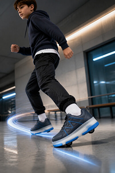 Kinetix LV-3610 Anatomik Erkek Çocuk Tak Çıkar Tekerlekli Sneaker Aklıllı Bağ...