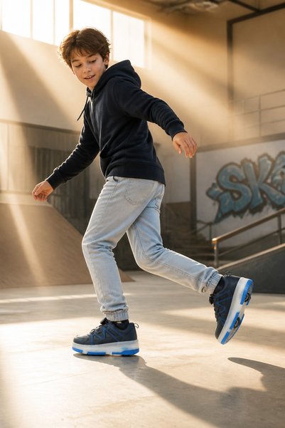 Kinetix LV-2515 Anatomik Erkek Çocuk Tak Çıkar Tekerlekli Sneaker Aklıllı Bağ...