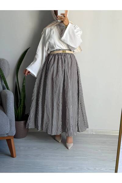 HEWANK تنورة طويلة مبطنة للنساء