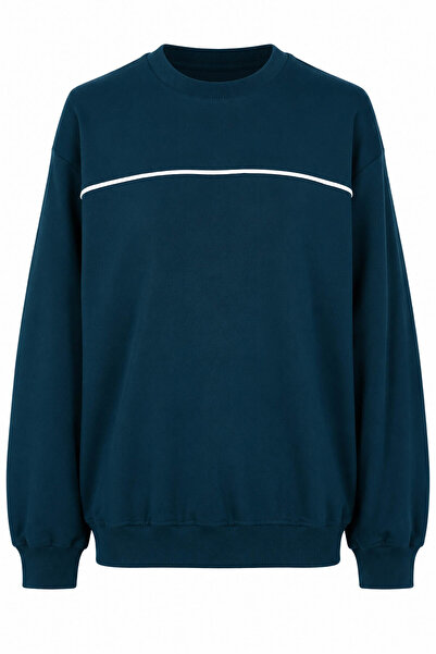 trender Biyeli Basic O Neck Petrol Men's Sweatshirt 27Kdt1000001