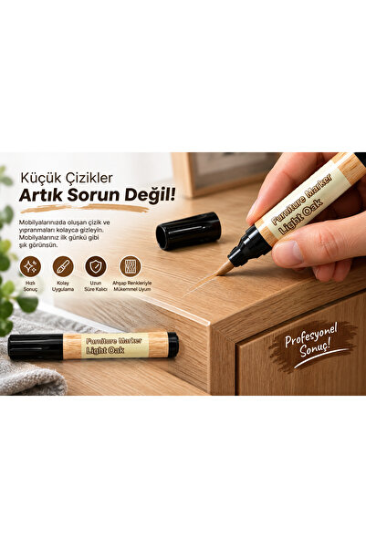YB Home Mobilya Rötuş Kalemi Light Oak – Açık Meşe Ahşap Çizik Kapatıcı Kalem