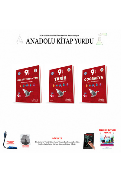 Limit Yayınları 2026-2027 9. Sınıf 3'lü Yardımcı Kaynak Seti 007