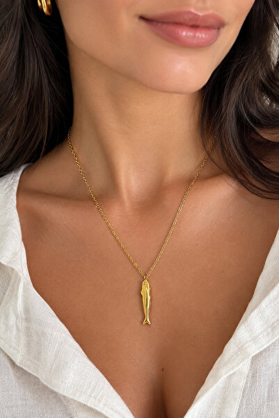 Histakı Women's Anti-Tarnish Stainless Steel Fish Necklace