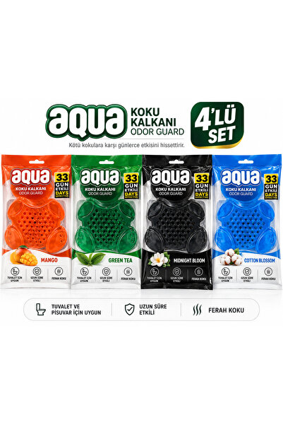 Aqua 💥 Koku Kalkanı 4’lü Karma Set – 4 Farklı Koku, 33 Güne Kadar Etkili Fer...