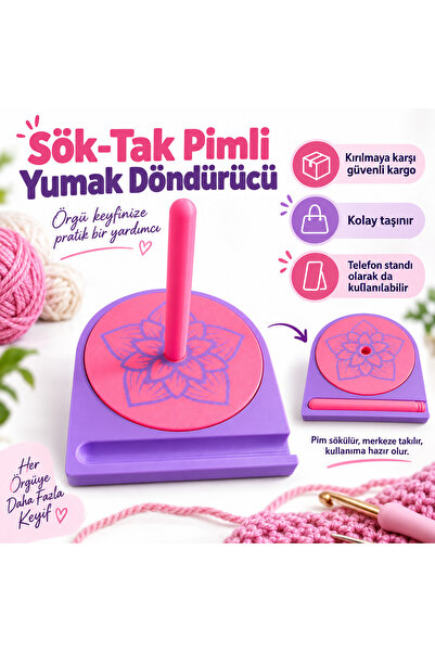 Devletli 3d Sök-Tak Pimli Yumak Döndürücü – Taşınabilir Örgü Aparatı ve Telef...