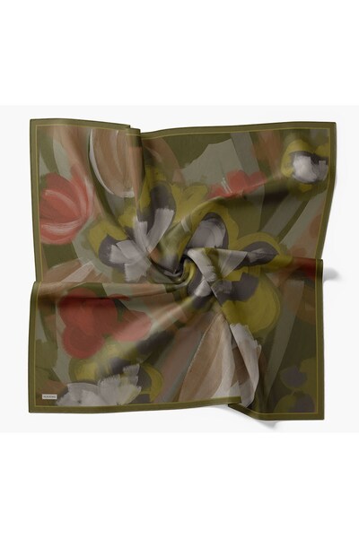 Silk Home Velora Scarf Watercolor Army Green