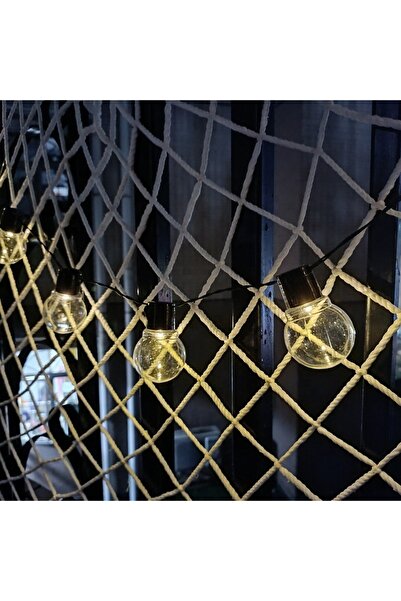 gaman Güneş Enerjili 20 Ampul Zincir Led Aydınlatma İç Dış Mekan 300cm Bahçe, Balkon, Kafe, Ağaç Süsleme Gün Işığı Rengi