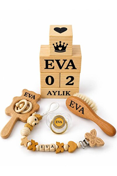 Shopfocus KİŞİYE ÖZEL İSİMLİ-EMZİK 0-6 AYLIK-EMZİK ASKISI ZİNCİİRİ AHŞAP-BEBEK FIRÇASI KEÇİ KILI-BEBEK ÇINGIRAK AHŞAP-BEBEK ANI KÜPÜ AKŞAP PÜRÜSÜZ-HEDİYELİK-YENİ DOĞAN-ANNE BEBEK-DOĞUM HEDİYESİ