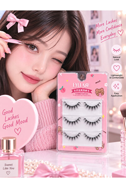 Generic Brand مجموعة رموش صناعية بتصميم وخفيف