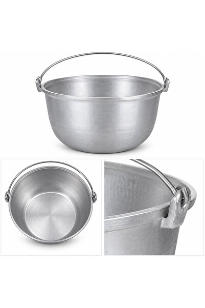 Generic Brand 40 L Food Grade Aluminum Cauldron with Lid and Metal Handle – F...