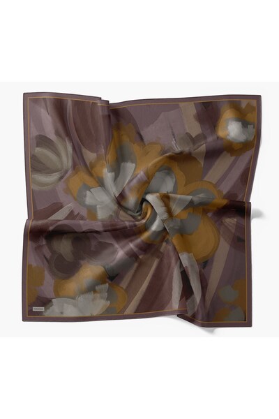 Silk Home Velora Scarf Watercolor Bitter Brown