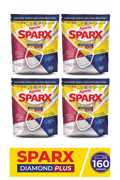 ASPEROX SPARX DIAMOND PLUS BULAŞIK MAKİNESİ KAPSÜLÜ 40LI 4 ADET