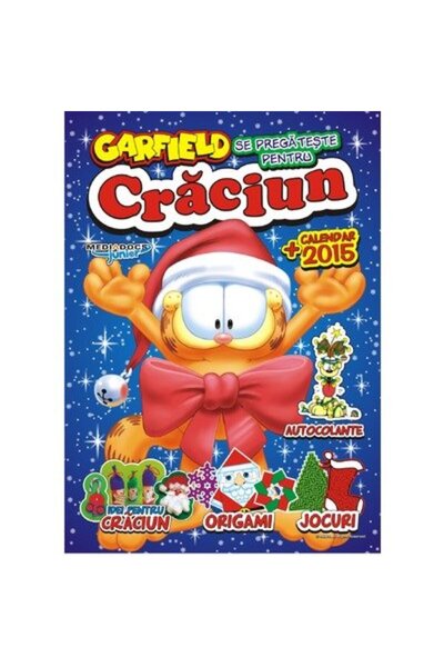GARFIELD Așteaptă să-ți fie prezentă cartea de colorat și activități de Crăciun