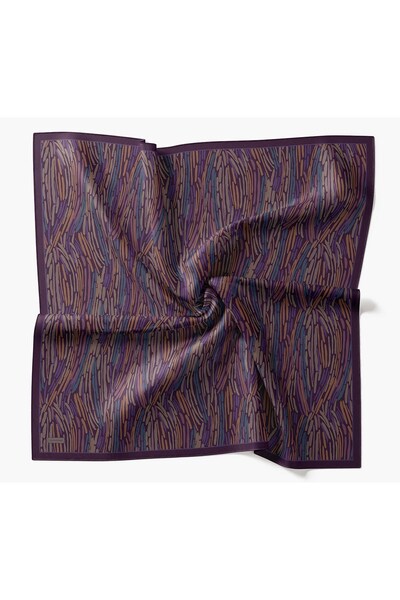 Silk Home Velora Scarf Modern Zebra Dark Purple
