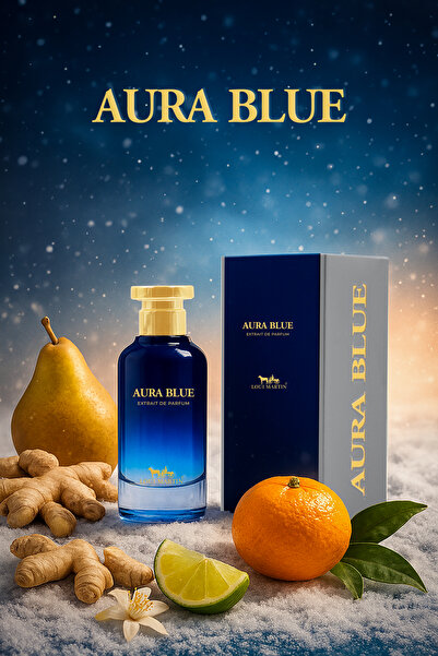 loui martin Aura Blue Extrait de Parfum 100ml | Fresh Citrus & Spicy Fragranc...