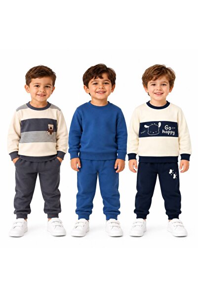 Milanlı Kids Erkek Çocuk 3Lü Alt Üst Mevsimlik Takım