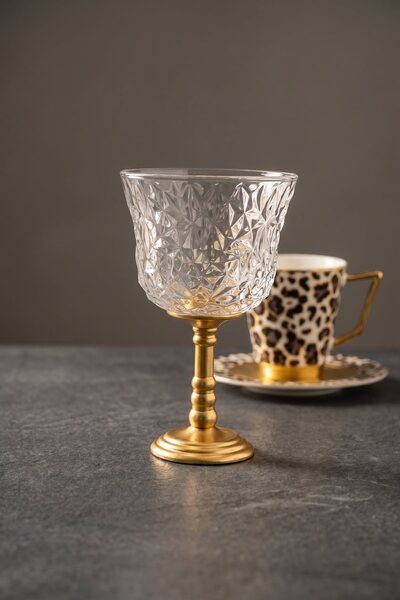 ACAR Transparent Set of 6 Glass Coffee Cups - 80 ml