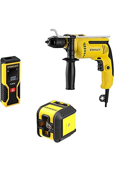 STANLEY SINCE 1913 مثقاب مطرقي ستانلي 700 واط 13 مم مع ليزر خط متقاطع وليزر ق...
