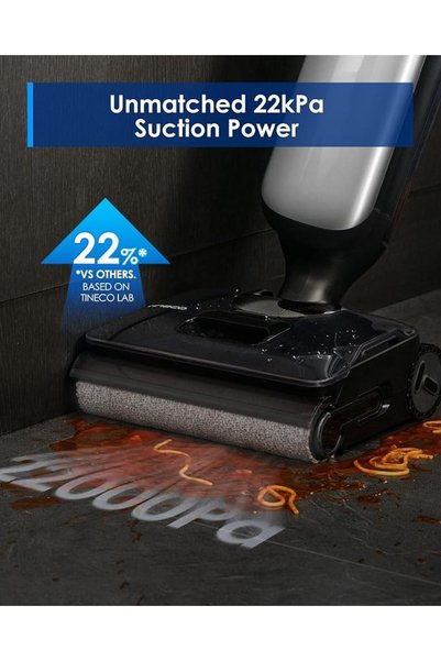 Tineco Floor One S9 Artist Dry and Wet Vacuum Cleaners, 22 kPa, SmartDrive 360°, Anti-Tangle, Self-C