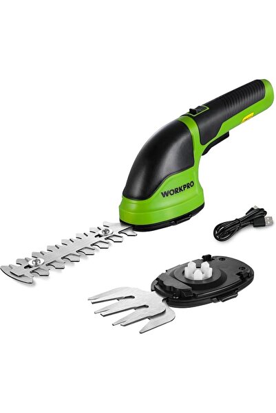 Workpro 3.6V 2-in-1 Cordless Hedge Trimmer & Grass Shear