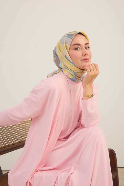 Silk Home Μεταξωτό μαντήλι τουίλι ρετρό κίτρινο Paisley