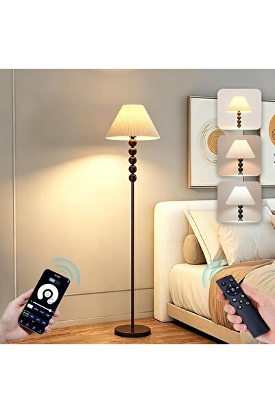 JANTENS مصباح أرضي LED مع جهاز تحكم عن بعد وظل قابل للتعديل، مصباح قائم بذاته...