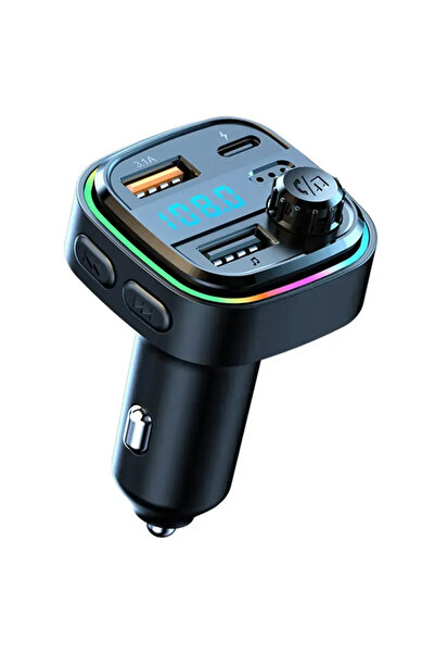 ACL AFT-13 Bluetooth 5.0 Araç İçi FM Transmitter - 3 Port Hızlı Şarj (2x USB-...